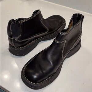 Born - Women’s Black Leather Ankle Boots